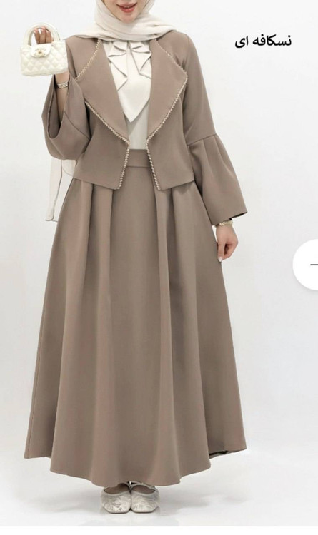 کت دامن زنانه مدل درخشان جنس مازراتی خرجکار کریستال Fدرجه 1 - کت و دامن زنانه👗