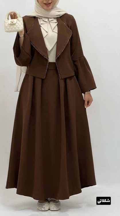 کت دامن زنانه مدل درخشان جنس مازراتی خرجکار کریستال Fدرجه 1 - کت و دامن زنانه👗