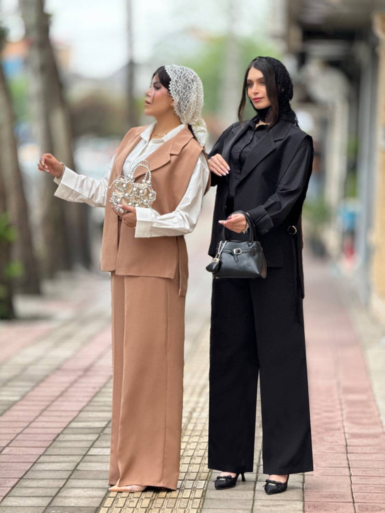 ست وست شلوار زنانه مدل ژاسمین N جنس مازراتی درجه ۱