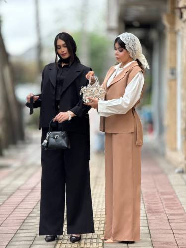 ست وست شلوار زنانه مدل ژاسمین N جنس مازراتی درجه ۱