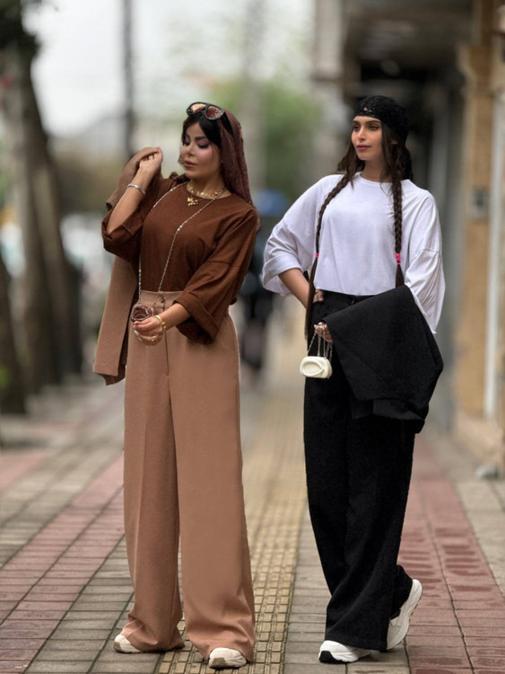 ست وست شلوار زنانه مدل ژاسمین N جنس مازراتی درجه ۱