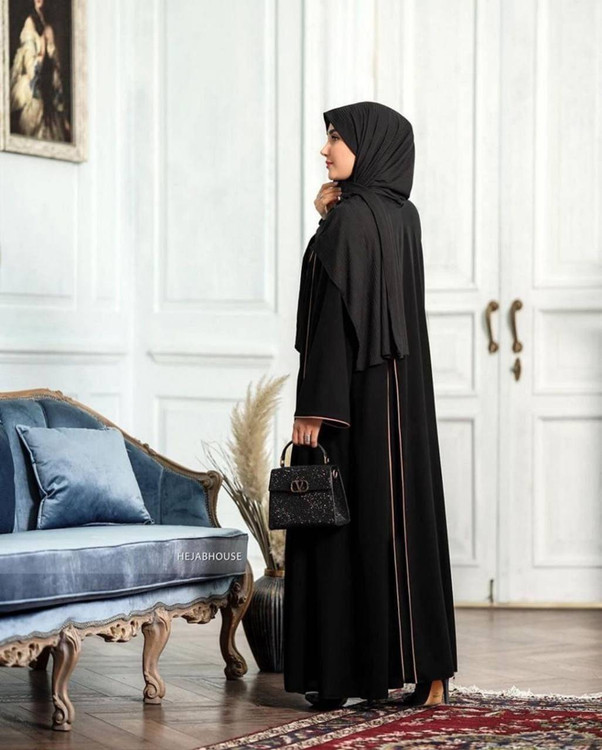 عبا زنانه مدل نرگس مغزی دوزی جنس الیزه درجه ۱