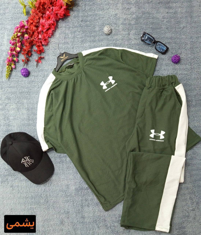 ست تیشرت شلوار مردانه مدل UNDER ARMOUR M جنس بیسکوییتی درجه ۱ نرم با کشسانی بالا