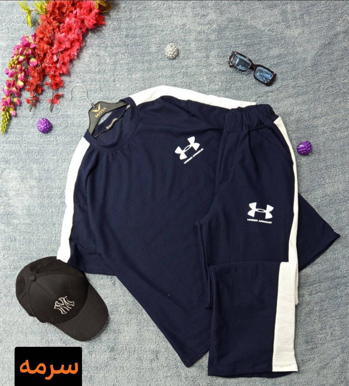 ست تیشرت شلوار مردانه مدل UNDER ARMOUR M جنس بیسکوییتی درجه ۱ نرم با کشسانی بالا