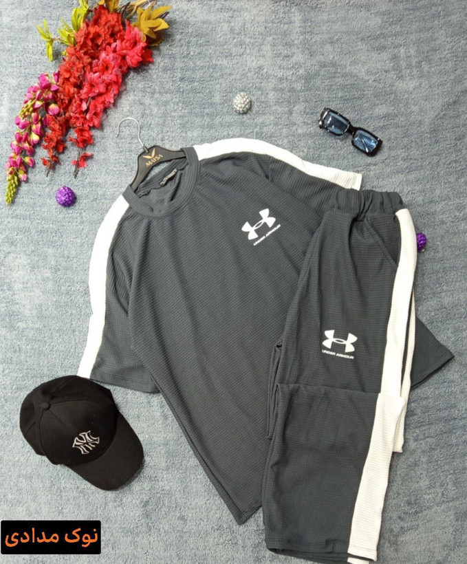 ست تیشرت شلوار مردانه مدل UNDER ARMOUR M جنس بیسکوییتی درجه ۱ نرم با کشسانی بالا