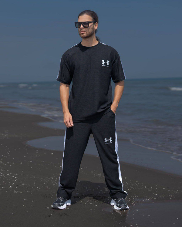 ست تیشرت شلوار مردانه مدل UNDER ARMOUR M جنس بیسکوییتی درجه ۱ نرم با کشسانی بالا
