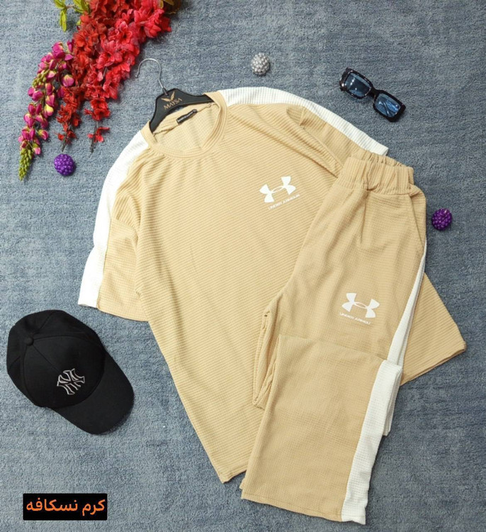 ست تیشرت شلوار مردانه مدل UNDER ARMOUR M جنس بیسکوییتی درجه ۱ نرم با کشسانی بالا