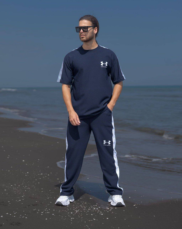 ست تیشرت شلوار مردانه مدل UNDER ARMOUR M جنس بیسکوییتی درجه ۱ نرم با کشسانی بالا