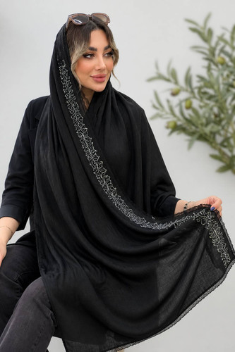 شال زنانه گلدوزی گلاب جنس کریشه پلاس گلدوزی ودانتل و درجه ۱ مزونی ✅