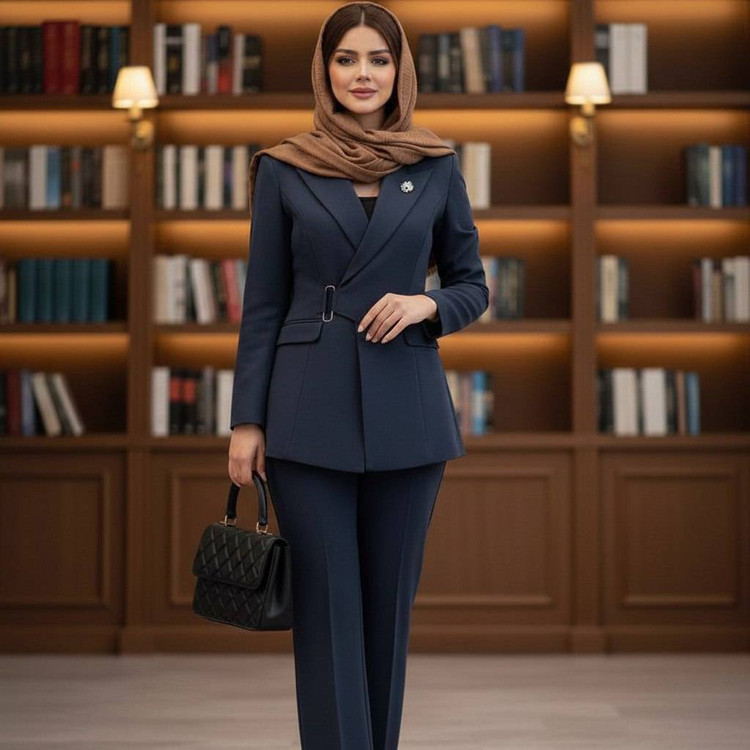 کت شلوار مجلسی زنانه مدل شادی جنس مازراتی درجه ۱