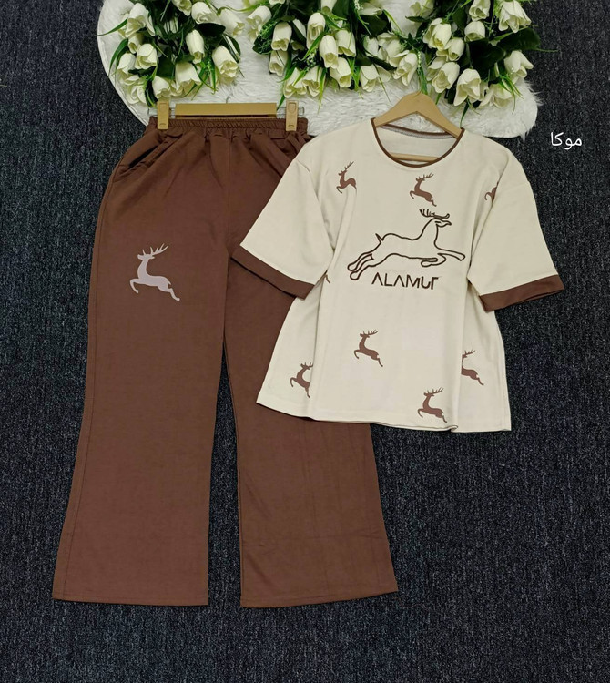 خرید ست راحتی زنانه مدل گوزنی آرومافشن ۱۷