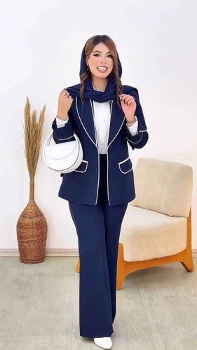 ست کت و شلوار زنانه مدل همتا جنس درجه۱ K - تصویر محصول
