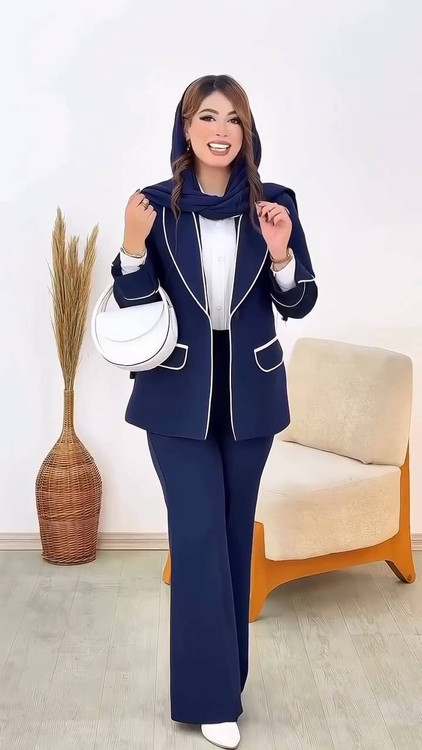 ست کت و شلوار زنانه مدل همتا جنس درجه۱ K - تصویر محصول