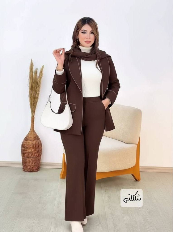 ست کت و شلوار زنانه مدل همتا جنس درجه۱ K - تصویر محصول