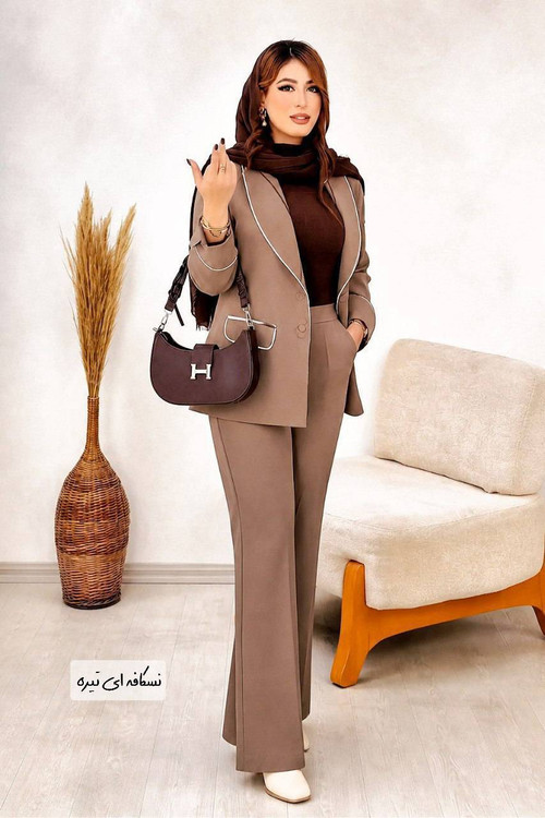 ست کت و شلوار زنانه مدل همتا جنس درجه۱ K - تصویر محصول