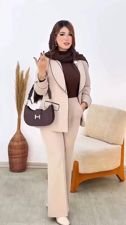ست کت و شلوار زنانه مدل همتا جنس درجه۱ K - تصویر محصول