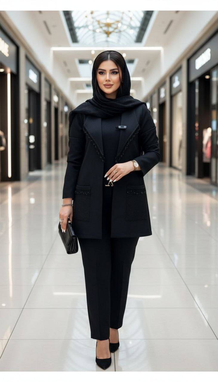 ست مانتو  شلوار مجلسی زنانه مدل 💎 یاقوت💎جنس مازراتی گرم بالا وارداتی درجه ۱ Rad ،با بهترین کیفیت مستقیما از تولیدی  (فروش تک و عمده آرومافشن)