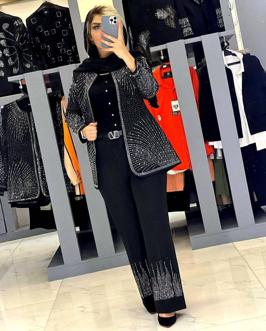 ست کت شلوار مجلسی زنانه مدل 💎 دیاموند 💎جنس مازراتی گرم بالا درجه ۱ Rad وارداتی با بهترین کیفیت مستقیما از تولیدی(فروش تک و عمده آرومافشن)