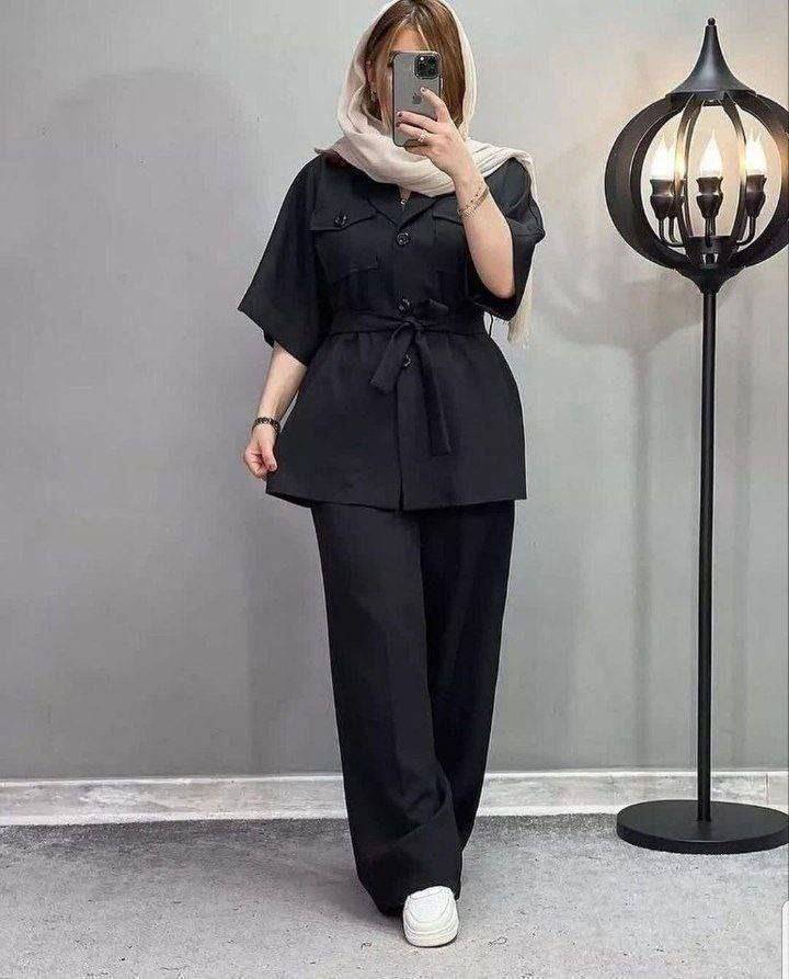 ست شومیز شلوار زنانه مدل سلین 🌺 جنس ابرو بادی اعلا مشابه صوفیا درجه1🌺  Radبا بهترین کیفیت مستقیما از تولیدی(فروش تک و عمده آرومافشن)