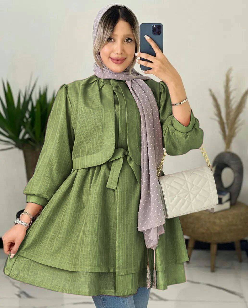 مانتو زنانه پریچهر  مدل عروسکی  Rad 🐞جنس کتان نازلی درجه ۱ 🐞با بهترین کیفیت مستقیما از تولیدی(فروش تک و عمده آرومافشن)