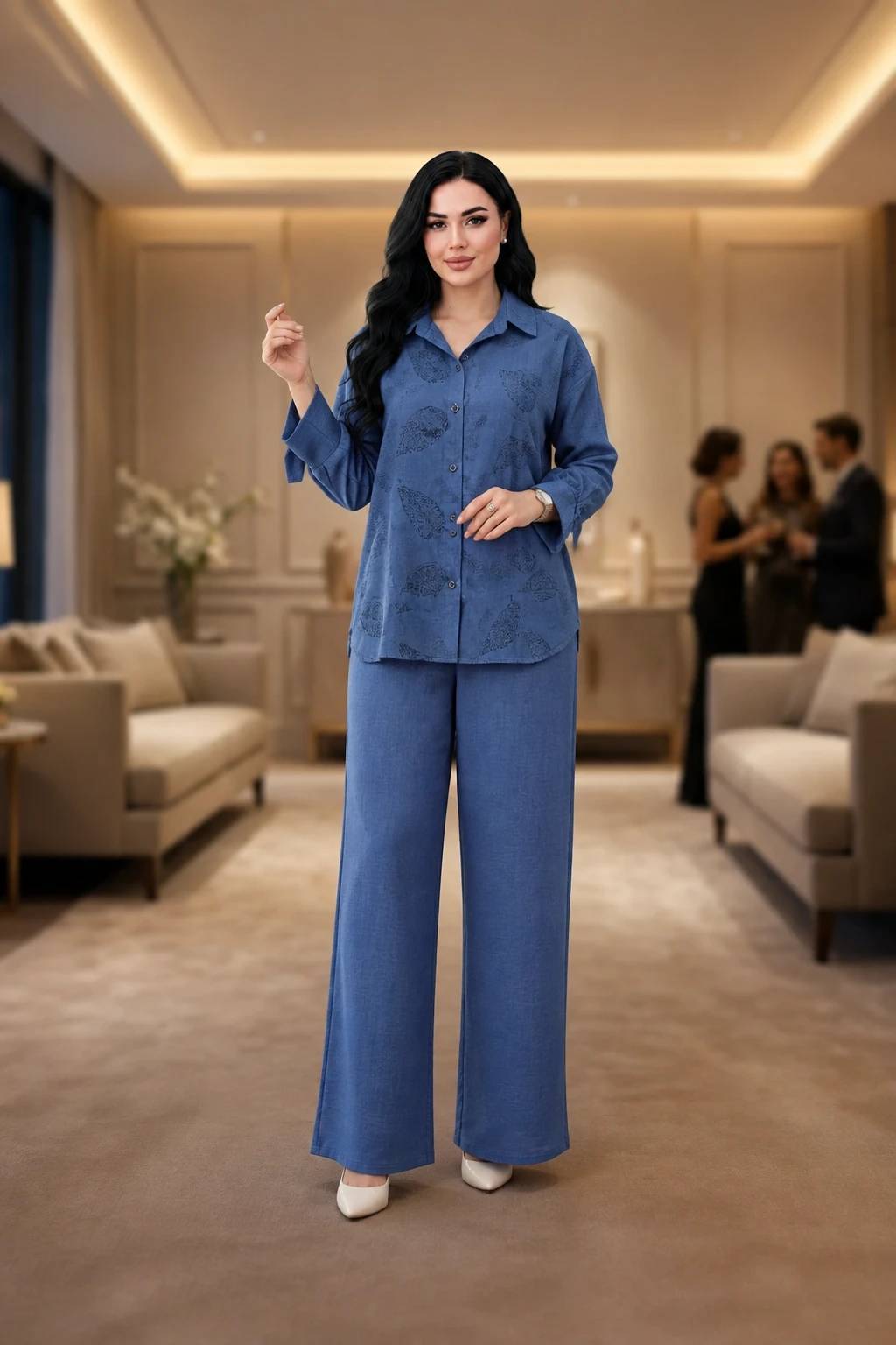 ست شومیز شلوار زنانه مدل مانلا 🎀mod جنس شانتون درجه1 وارداتی (فروش تک و عمده)