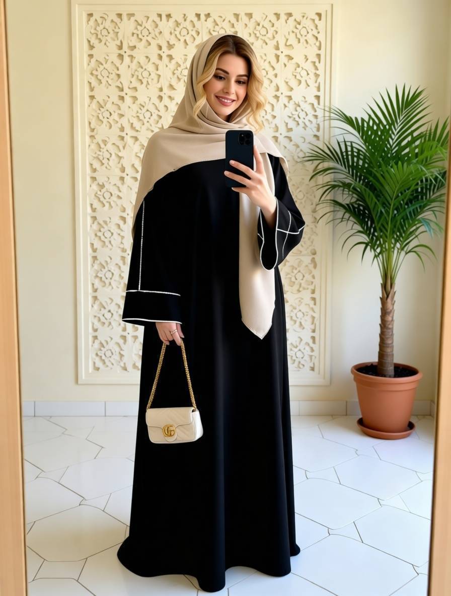 عبا مدل ژینا🌱pr💕جنس کرپ  الیزه درجه 1 با کیفیت بالا و تن خور عالی مستقیما از تولیدی (فروش تک وعمده آرومافشن)