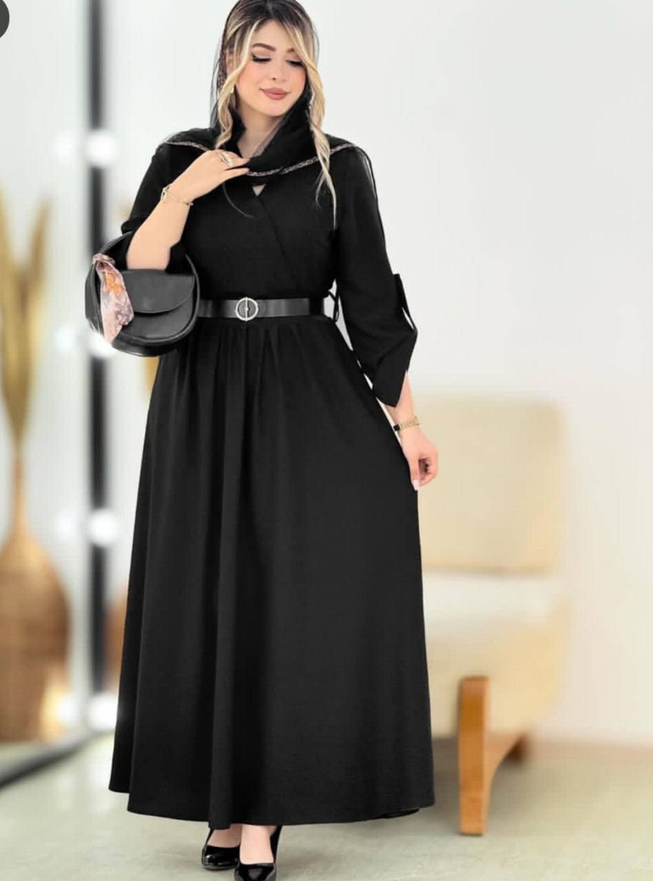 پیراهن بلند زنانه شیک مدل سارینا ek🌹 جنس الیزه درجه ۱ با بهترین کیفیت مستقیماازتولیدی(فروش تک وعمده آرومافشن)