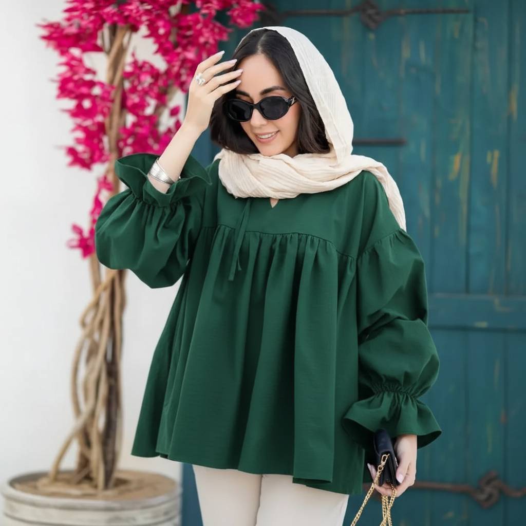 شومیز زنانه مدل عروسکی پرنسا 🦋rad🌺 جنس صوفیا گرم بالا درجه 1، با بهترین کیفیت 🤌🤌 مستقیم از تولیدی ، آروما فشن (فروش تک و عمده)