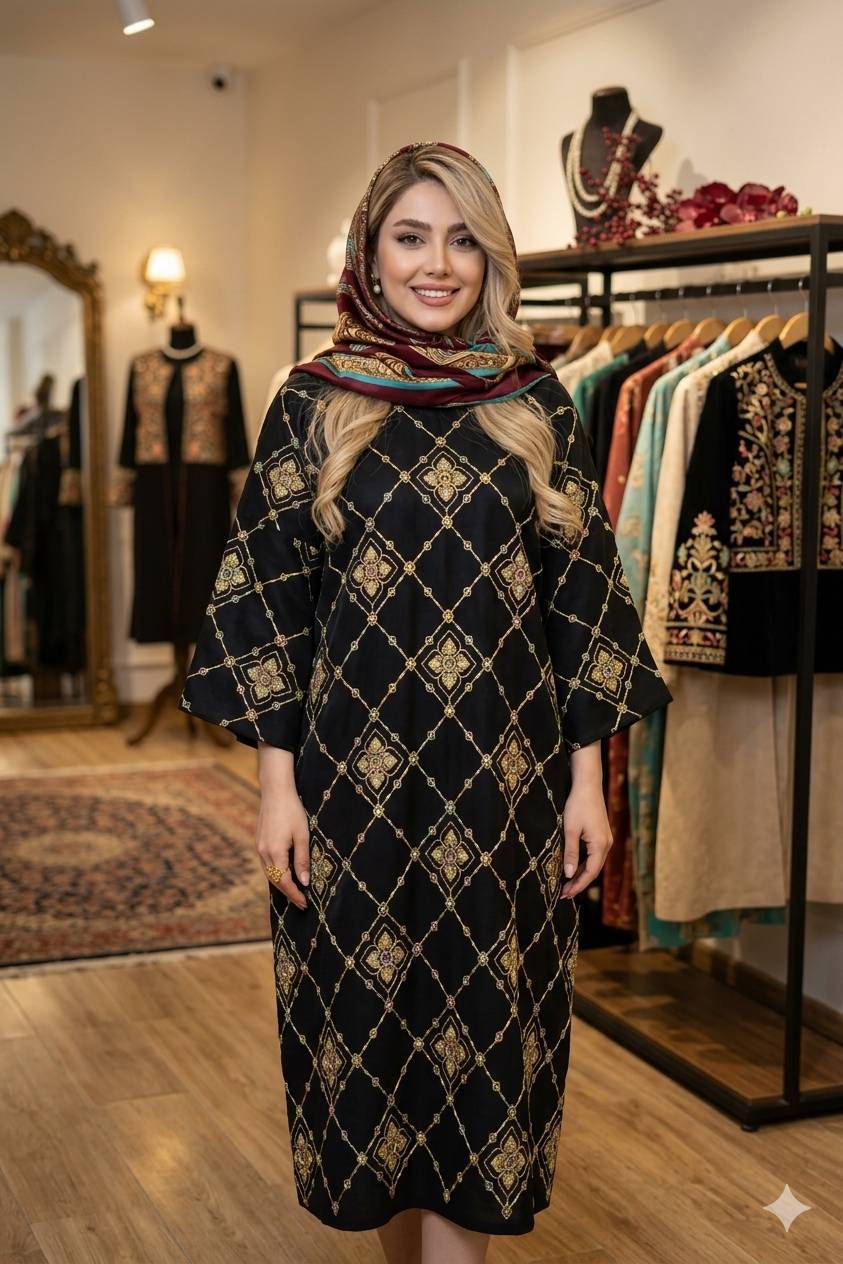 کفتان عبا زنانه  مدل لمیز  کد2 🐣pr🌈 جنس پولک دوزی  و پشت کار الیزه  درجه 1 کار شده با بهترین کیفیت 🤌 🤌 مستقیما از تولیدی( فروش تک وعمده آرومافشن )