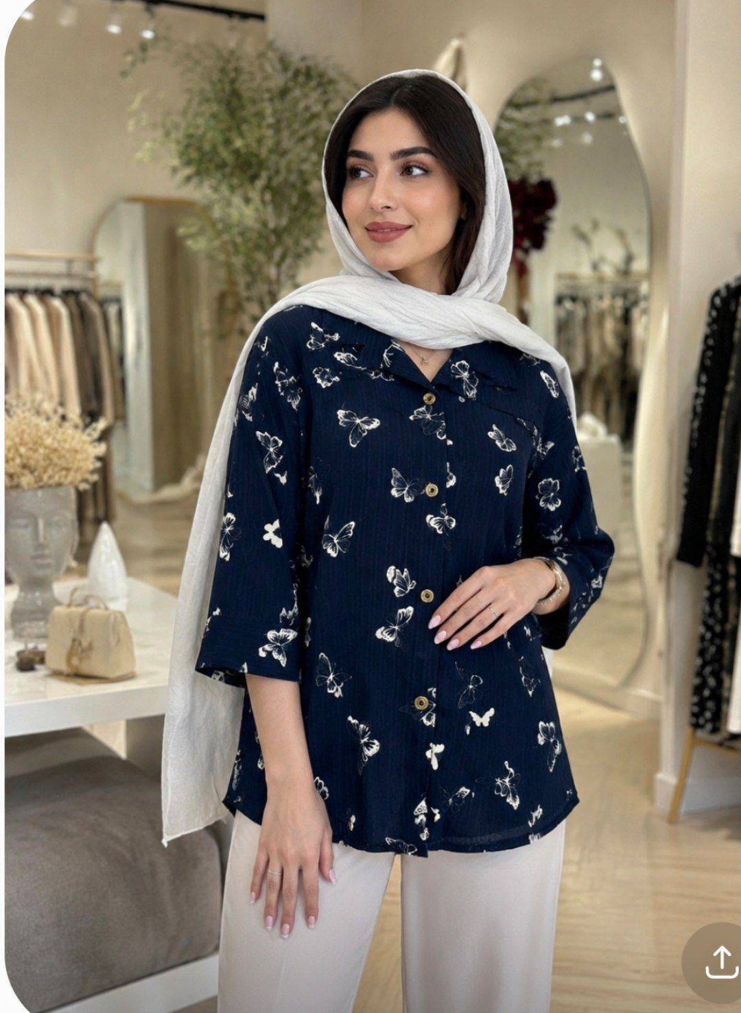شومیز زنانه مدل پروانه🦋pr🌺 جنس کاملس‌ مرغوب  درجه 1، با بهترین کیفیت 🤌مناسب فصل🤌 مستقیما از تولیدی  (فروش تک و عمده آرومافشن)