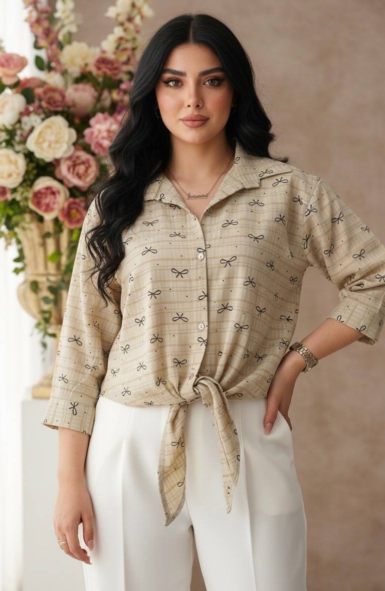 شومیز  زنانه مدل گره ای پاپیون 🌟tet2🌱جنس اطلس گرم بالا  درجه 1، با بهترین کیفیت 🤌مناسب فصل🤌 مستقیما از تولیدی  (فروش تک و عمده آرومافشن)