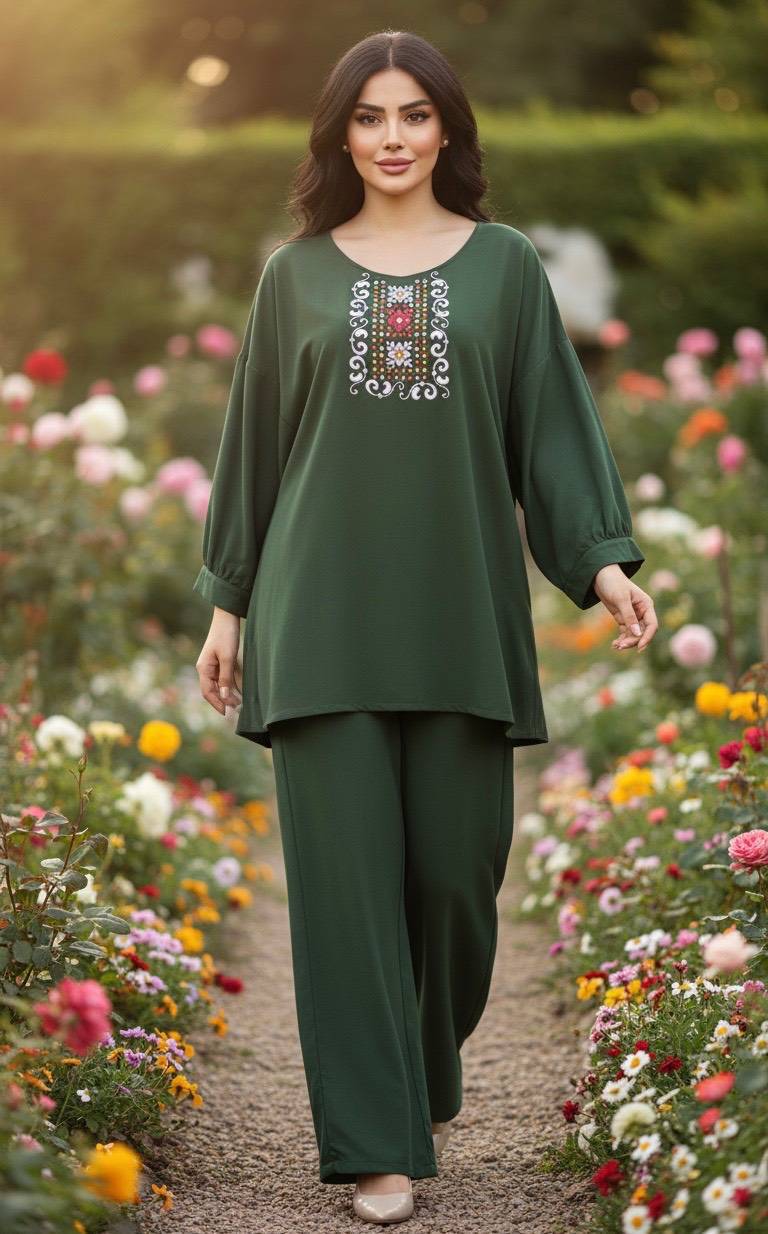ست شومیز شلوار زنانه  مدل سنتی 🪷 tet2 🌱جنس نخی وارداتی درجه1  ، با بهترین کیفیت 🤌 مستقیما از تولیدی (فروش تک و عمده آرومافشن)