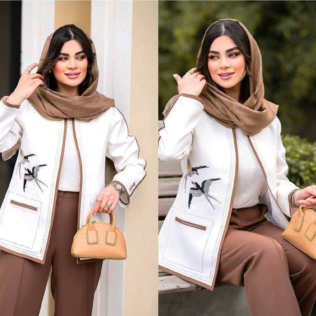 کت تک زنانه مدل پرستو pr✅️ جنس کرپ مازراتی مرغوب درجه ۱ ✅️با بهترین کیفیت مستقیما از تولیدی ( فروش تک و عمده آرومافشن)
