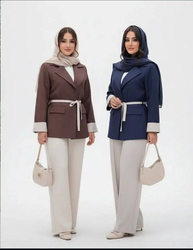 ست کت شلوار ترند زنانه مدل آسلی rad ✅️جنس مازراتی گرم بالا درجه ۱ ✅با بهترین کیفیت مستقیما از تولیدی(فروش تک و عمده آرومافشن)