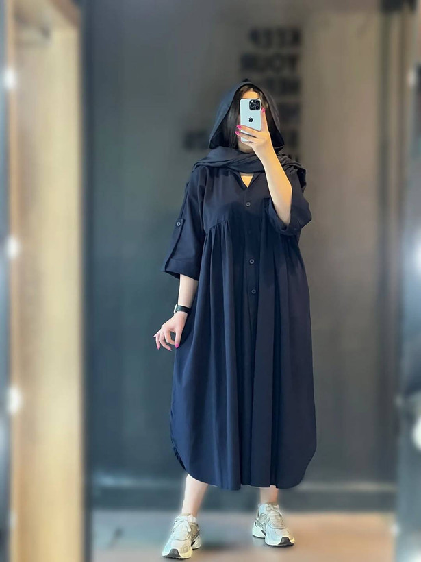 مانتو بلند زنانه مدل کفتان جلو دکمه آستین پاگون☘️ ek 🪷جنس لنین درجه ۱ با بهترین کیفیت 🤌 🤌 مستقیم از تولیدی (فروش تک و عمده)