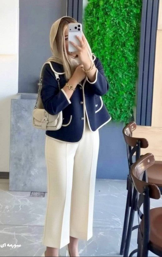 کت و شلوار زنانه مدل پاپیون ادایی ek 💕 جنس سوپر مازراتی درجه 1✅ با بهترین کیفیت مستقیما از تولیدی(فروش تک و عمده آرومافشن)