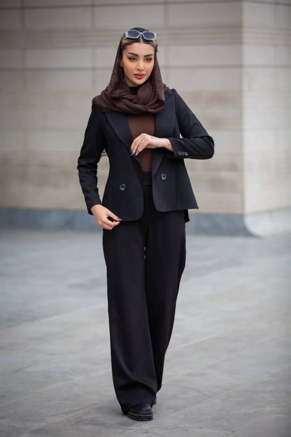 کت و شلوار زنانه مدل نیلاek🌈جنس کتان کشی درجه یک✅ با بهترین کیفیت  مستقیما از تولیدی ( فروش تک و عمده آرومافشن)