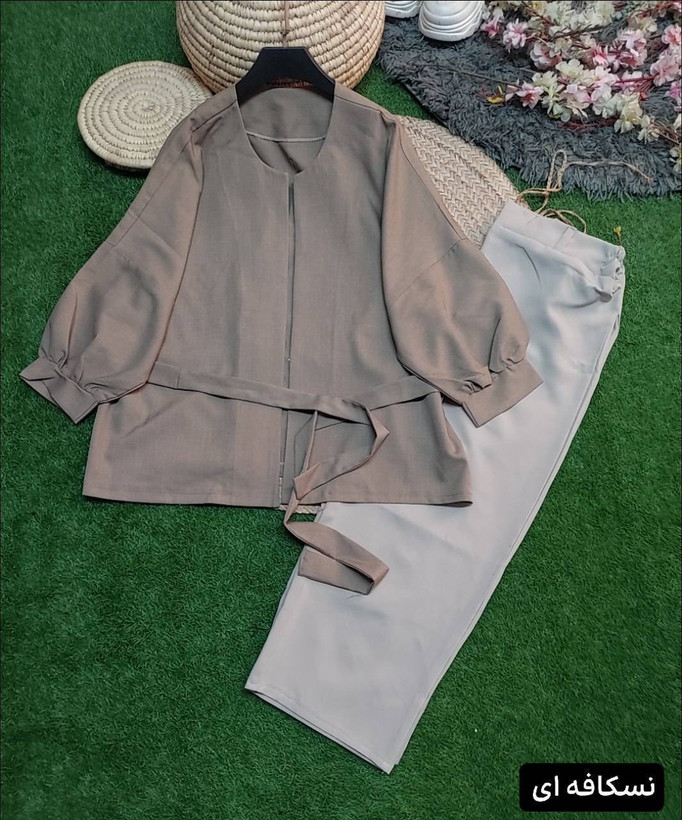 ست مانتو شلوار زنانه لاکرو ek 💕 جنس سوپر مازراتی درجه 1 ✅ با بهترین کیفیت مستقیما از تولیدی(فروش تک و عمده آرومافشن)