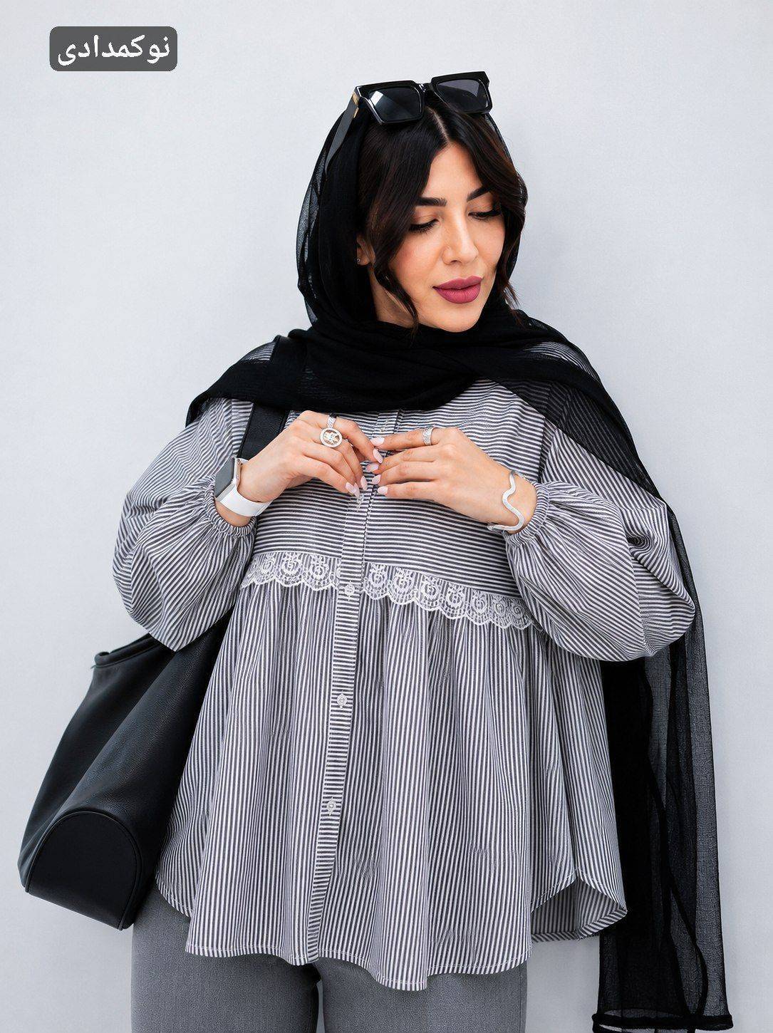 مانتو زنانه مدل عروسکی شیوا🌟 shb🌱جنس لنین نخ ،خرجکار گیپوری درجه 1، با بهترین کیفیت مناسب فصل مستقیما از تولیدی (فروش تک و عمده آرومافشن)