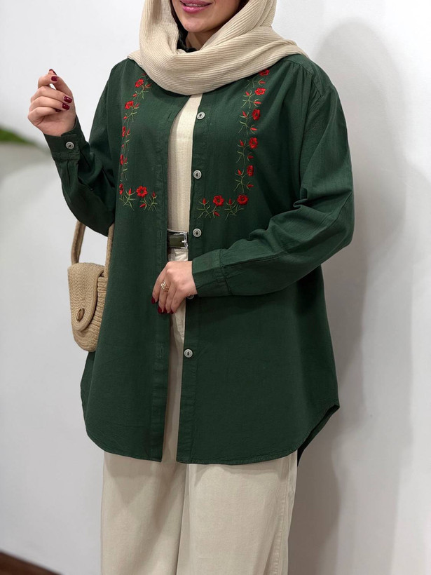 مانتو زنانه مدل الیاف گلسار🌟 shb🌱جنس الیاف لنین آنزیم شور شده،و گلدوزی شده درجه 1، با بهترین کیفیت مناسب فصل مستقیما از تولیدی (فروش تک و عمده آرومافشن)