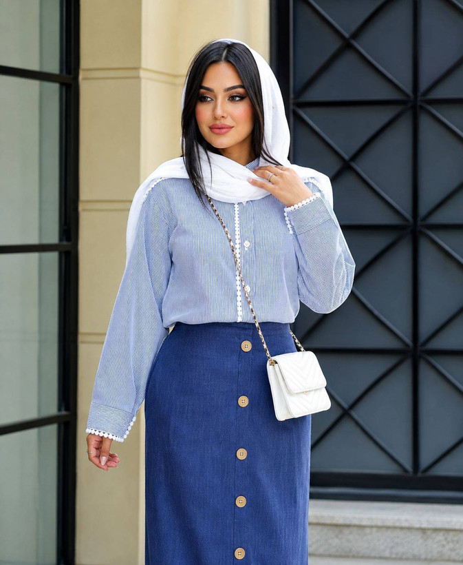 ست شومیز دامن زنانه مدل الماس shb✅️جنس شومیز تترون نخ اعلا خرجکار عدسی /دامن ابروبادی درجه ۱✅️ با بهترین کیفیت مستقیماازتولیدی (فروش تک وعمده آرومافشن)