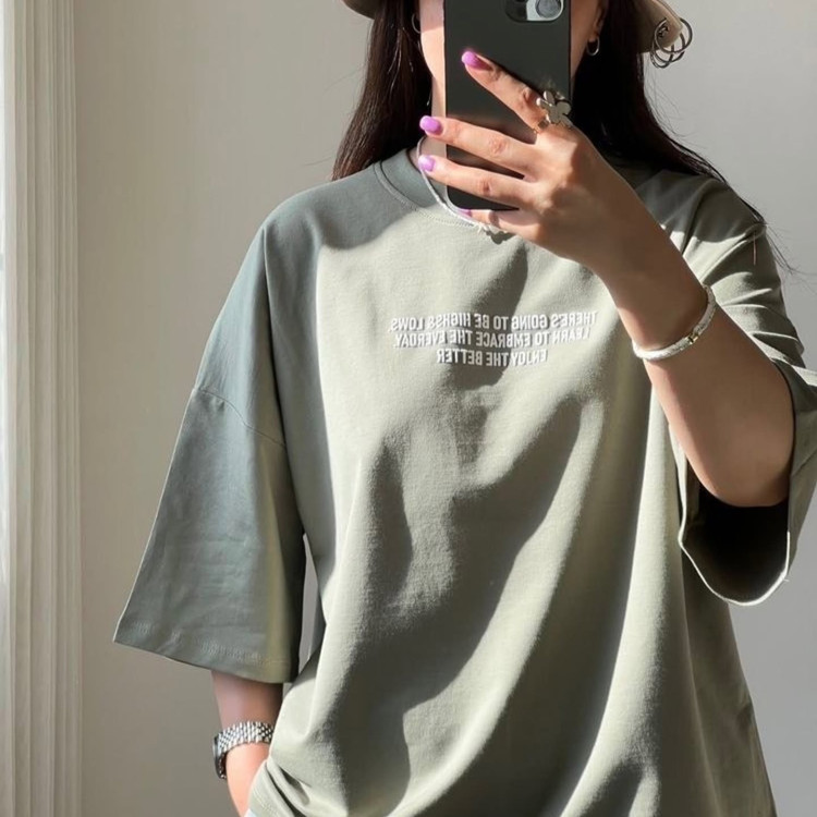 تیشرت زنانه مدل متن انگیزشی ✨ جنس نخ پنبه درجه ۱ rash ✅ مستقیما از تولیدی (فروش تک و عمده آرومافشن)