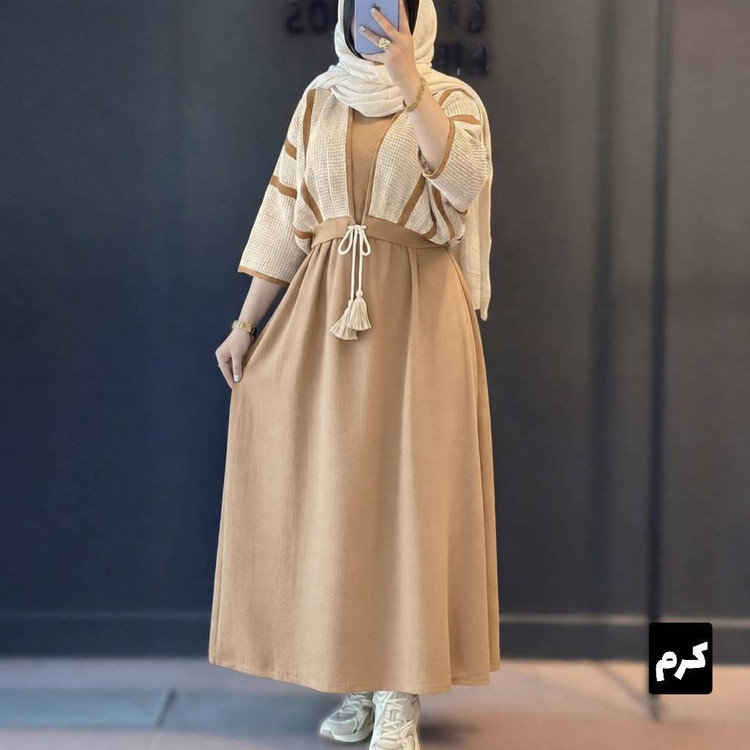 ست کت سارافون زنانه آرینا k - جنس درجه یک - آروما فشن