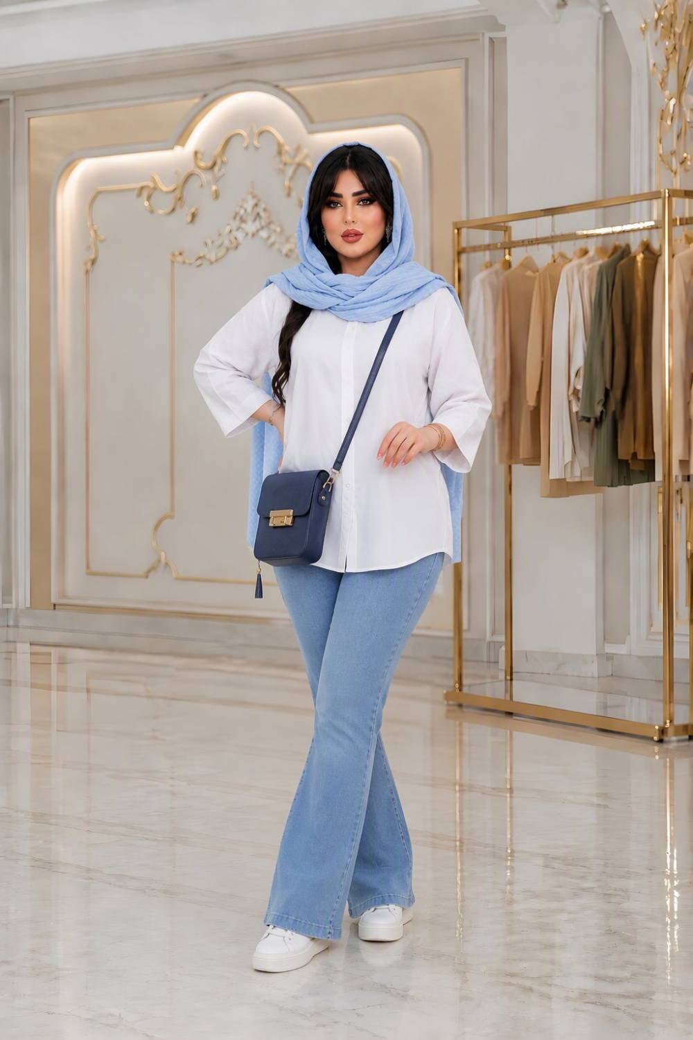 شومیز زنانه سفید ساده naz ✅️جنس تترون درجه 1✅️ با بهترین کیفیت مناسب فصل مستقیما از تولیدی  (فروش تک و عمده آرومافشن)