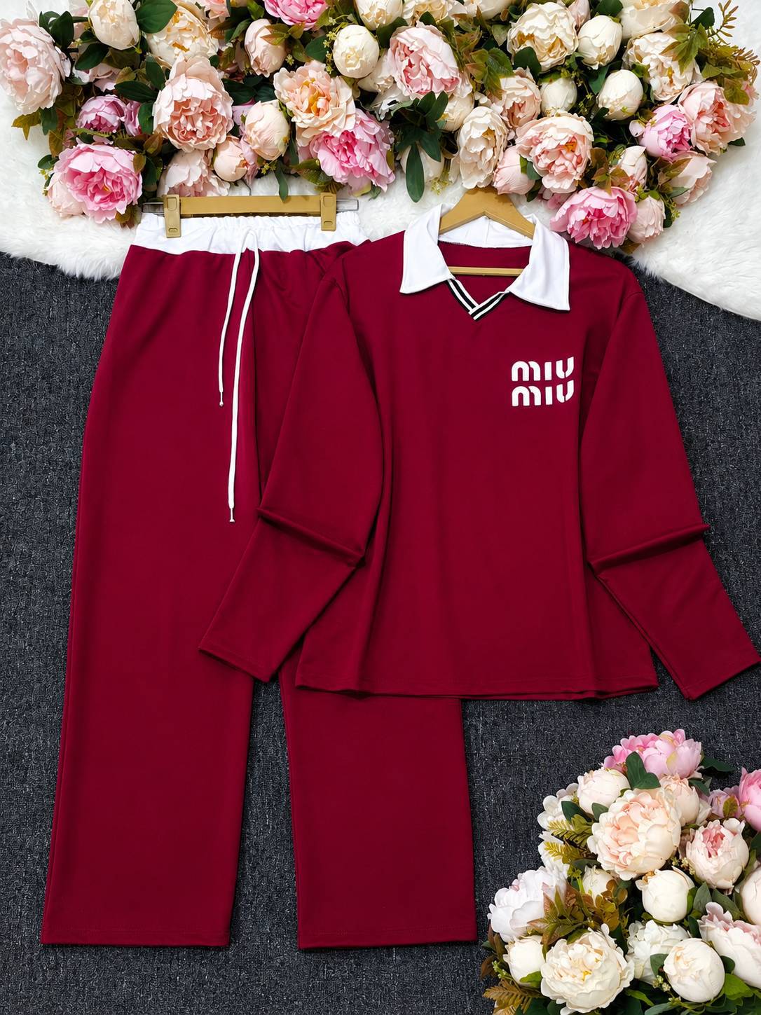 ست زنانه مدل کالج میو 🌹 جنس گلکسی نخ پنبه درجه ی 1 ✅ برند mod با لطافت بالا و بهترین کیفیت مستقیما از تولیدی (فروش تک و عمده آرومافشن)