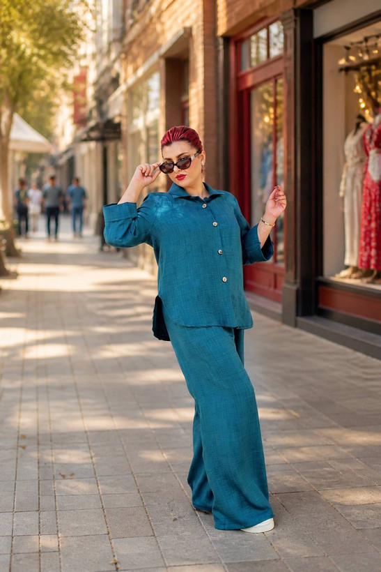 ست شومیز شلوار زنانه مدل صنم Rad ✨جنس صوفیا گرم بالا درجه ۱ ✅ با بهترین کیفیت مستقیما از تولیدی (فروش تک و عمده آرومافشن)