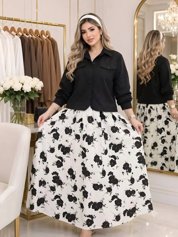 ست کت سارافون زنانه مدل دیبا ek 🌱جنس سارافون بوگاتی درجه ۱ 🌺جنس کت صوفیا اعلا ✅ با بهترین کیفیت مستقیما از تولیدی(فروش تک و عمده آرومافشن)
