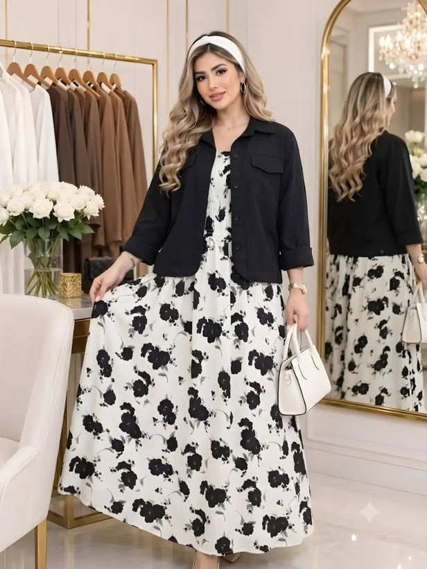 ست کت سارافون زنانه مدل دیبا ek 🌱جنس سارافون بوگاتی درجه ۱ 🌺جنس کت صوفیا اعلا ✅ با بهترین کیفیت مستقیما از تولیدی(فروش تک و عمده آرومافشن)