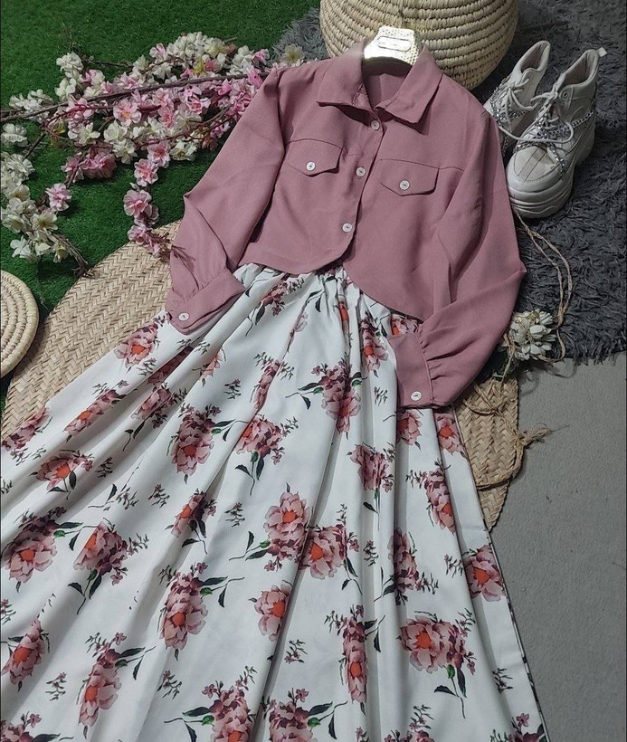 ست کت سارافون زنانه مدل دیبا ek 🌱جنس سارافون بوگاتی درجه ۱ 🌺جنس کت صوفیا اعلا ✅ با بهترین کیفیت مستقیما از تولیدی(فروش تک و عمده آرومافشن)