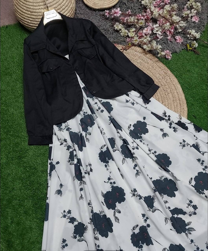 ست کت سارافون زنانه مدل دیبا ek 🌱جنس سارافون بوگاتی درجه ۱ 🌺جنس کت صوفیا اعلا ✅ با بهترین کیفیت مستقیما از تولیدی(فروش تک و عمده آرومافشن)